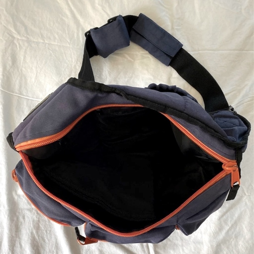 Diaper Dude Bag Blue w/Orange Trim